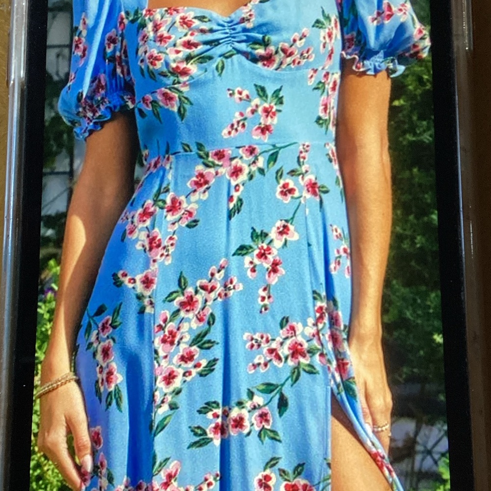 Dress Forum Blue Floral Midi Dress